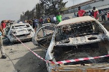 Nigeriyada tıxacda 300-dək avtomobil yandı - VİDEO