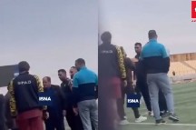 Urmiyada futbol komandasının rəhbəri məşqçini şillələdi - VİDEO